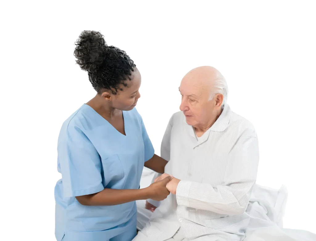 Comfort care for elderly patient at home